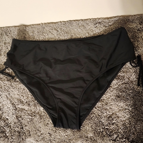 NWOT Side String Ties Bikini Bottom  Black Size 2xl - Picture 1 of 5